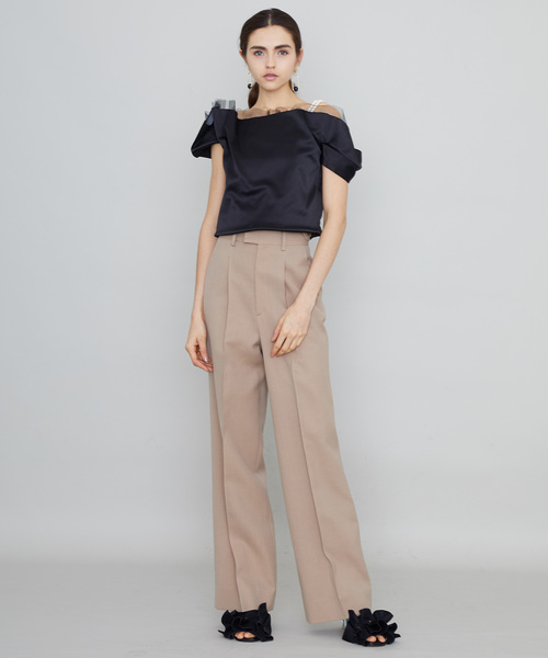 UNITED TOKYO（ユナイテッドトウキョウ）の「リボーンカコウストレートパンツ（スラックス・レディース・ブラック/ベージュ/グリーン/ワインレッド・1/2）」の17枚目の写真