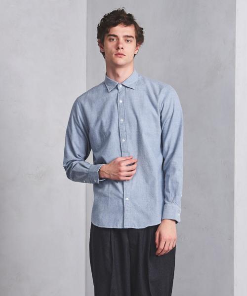 UNITED ARROWS(ユナイテッドアローズ)の「UASB フランネル スモールワイド シャツ(シャツ/ブラウス・メンズ・ホワイト/ライトブルー/ネイビー・MEDIUM/X-LARGE/LARGE/SMALL/X-SMALL/XX-LARGE)」の2枚目の写真