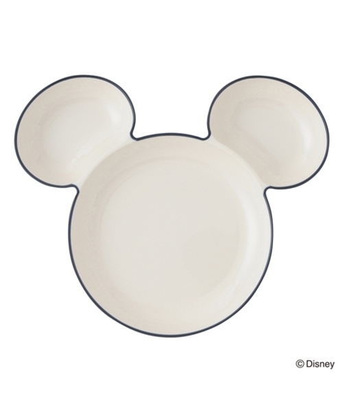 Disney(ディズニー)の「ディズニー ミッキー メラミンセパレートプレート リム アイボリーxネイビー(キッチンツール・レディース・マルチ・FREE)」の2枚目の写真