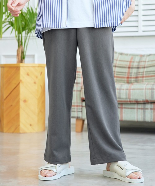 MONO-MART(モノマート)の「T/R タック ワイドパンツ テーパードスラックス(スラックス・メンズ・チャコールグレー/ブラック/ネイビー/ブラック系その他/ブラウン/グレー系その他/モカ/イエロー系その他/グレー系その他2・M/L)」の3枚目の写真