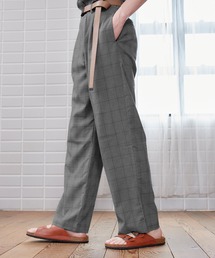 T/R タック ワイドパンツ テーパードスラックス