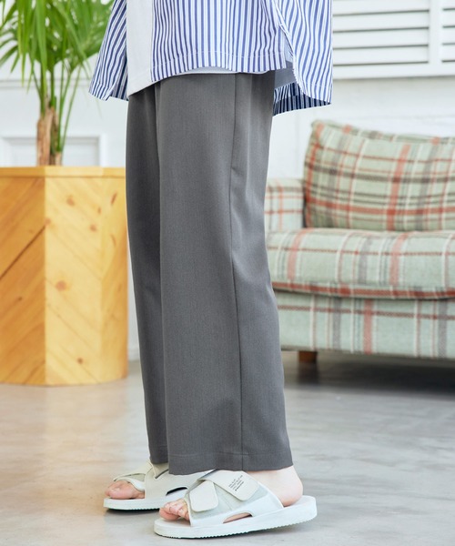 MONO-MART(モノマート)の「T/R タック ワイドパンツ テーパードスラックス(スラックス・メンズ・チャコールグレー/ブラック/ネイビー/ブラック系その他/ブラウン/グレー系その他/モカ/イエロー系その他/グレー系その他2・M/L)」の12枚目の写真