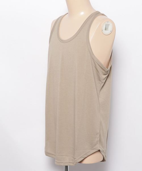 MinoriTY(マイノリティ)の「【MinoriTY】タンクトップ レギュラー丈 裾ラウンドタイプ レイヤード Tシャツ重ね着用 ノースリーブ メンズ(タンクトップ・メンズ・ホワイト/ライトグレー/ブラック/ピンク/モカ/ブラック×ホワイト/ラベンダー・M/L)」の16枚目の写真