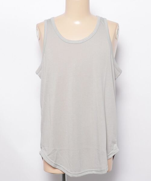 MinoriTY(マイノリティ)の「【MinoriTY】タンクトップ レギュラー丈 裾ラウンドタイプ レイヤード Tシャツ重ね着用 ノースリーブ メンズ(タンクトップ・メンズ・ホワイト/ライトグレー/ブラック/ピンク/モカ/ブラック×ホワイト/ラベンダー・M/L)」の10枚目の写真