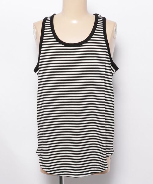 MinoriTY(マイノリティ)の「【MinoriTY】タンクトップ レギュラー丈 裾ラウンドタイプ レイヤード Tシャツ重ね着用 ノースリーブ メンズ(タンクトップ・メンズ・ホワイト/ライトグレー/ブラック/ピンク/モカ/ブラック×ホワイト/ラベンダー・M/L)」の9枚目の写真