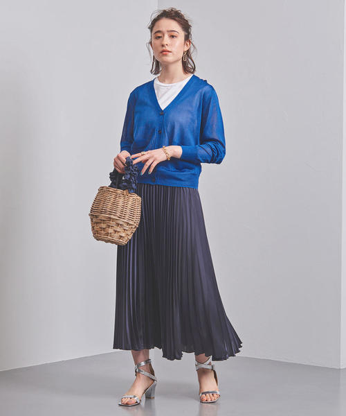 UNITED ARROWS（ユナイテッドアローズ）の「UWSC サテン アコーディオン プリーツスカート †◆（スカート・レディース・ライトグレー/パープル/ライトピンク/ネイビー・36/38）」の22枚目の写真