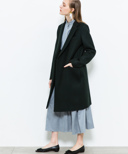 Dessin de mode　STUDIOUS チェスターコート ブラック Dessin de mode】ミニマムチェスターコート（チェスターコート