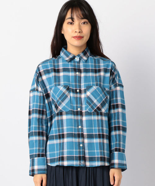 セール】チェックビッグネルシャツ（シャツ/ブラウス）｜SHIPS