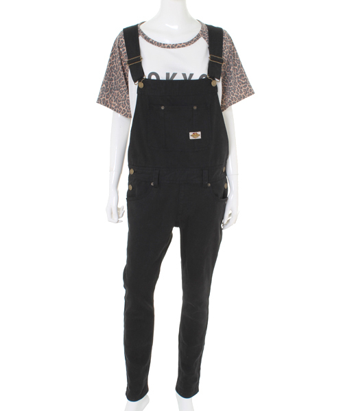 WC（ダブル シー）の「wc/デニムスキニーサロペット（サロペット/オーバーオール・レディース・インディゴブルー/ブラック・MEDIUM/SMALL）」の3枚目の写真