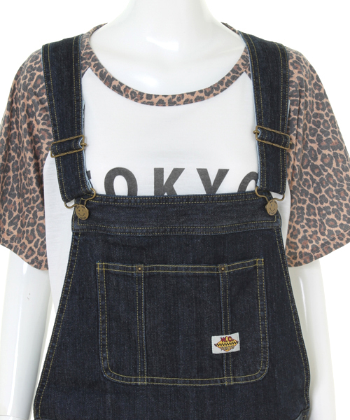 WC（ダブル シー）の「wc/デニムスキニーサロペット（サロペット/オーバーオール・レディース・インディゴブルー/ブラック・MEDIUM/SMALL）」の5枚目の写真