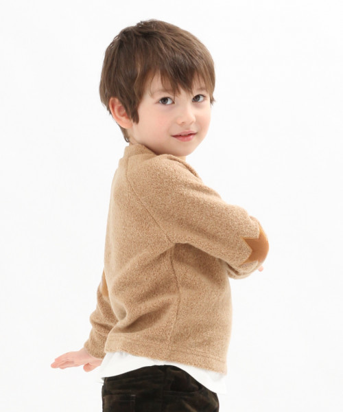 GLOBAL WORK（グローバルワーク）の「【キッズ】ヘアキモウパイルニットレイヤー/816301（ニット/セーター・キッズ・ベージュ/ネイビー/グレー/ワインレッド・SMALL/MEDIUM/LARGE/X-LARGE/XX-LARGE）」の3枚目の写真