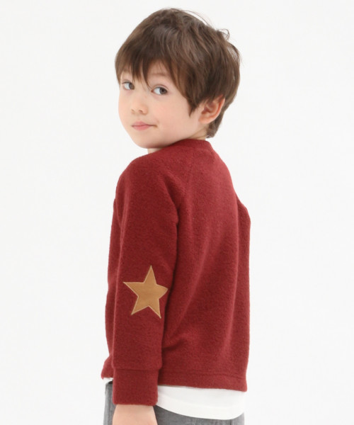 GLOBAL WORK（グローバルワーク）の「【キッズ】ヘアキモウパイルニットレイヤー/816301（ニット/セーター・キッズ・ベージュ/ネイビー/グレー/ワインレッド・SMALL/MEDIUM/LARGE/X-LARGE/XX-LARGE）」の4枚目の写真