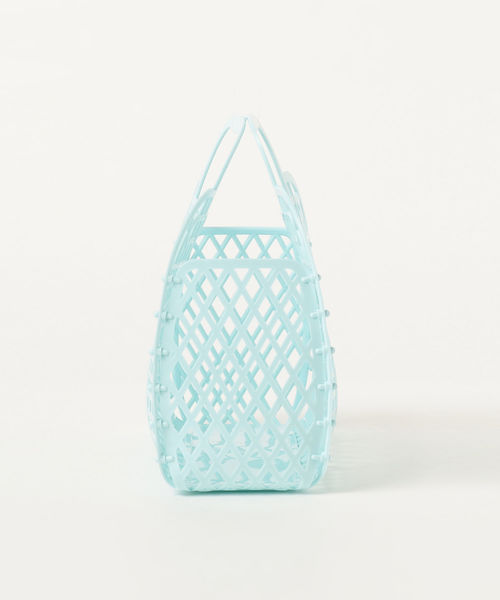 Ray BEAMS（レイビームス）の「SunJellies / カゴバッグ S（かごバッグ・レディース・ライトブルー/ピンク・ONE SIZE）」の10枚目の写真