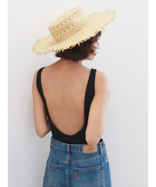 Ungrid（アングリッド）の「カップ付きボディスーツ（タンクトップ・レディース・ブラック/グレー/オフホワイト・FREE）」の3枚目の写真