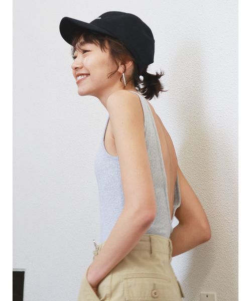 Ungrid（アングリッド）の「カップ付きボディスーツ（タンクトップ・レディース・ブラック/グレー/オフホワイト・FREE）」の8枚目の写真