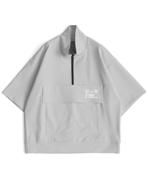 シャリーフ　SHAREEF 半袖シャツ　サイズ2 SHAREEF（シャリーフ）の「GEORGETTE JQ HALF-ZIP S/S（Tシャツ