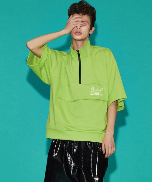 SHAREEF（シャリーフ）の「GEORGETTE JQ HALF-ZIP S/S（Tシャツ