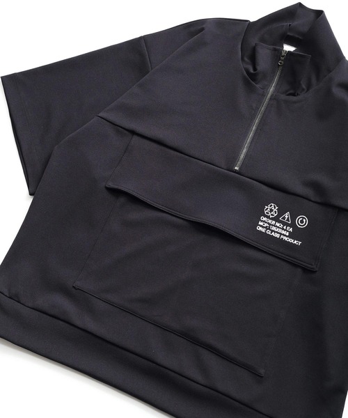 SHAREEF(シャリーフ)の「GEORGETTE JQ HALF-ZIP S/S(Tシャツ/カットソー・メンズ・ホワイト/ライム/ラベンダー/ブラック/ホワイト系その他・1/3/2)」の6枚目の写真