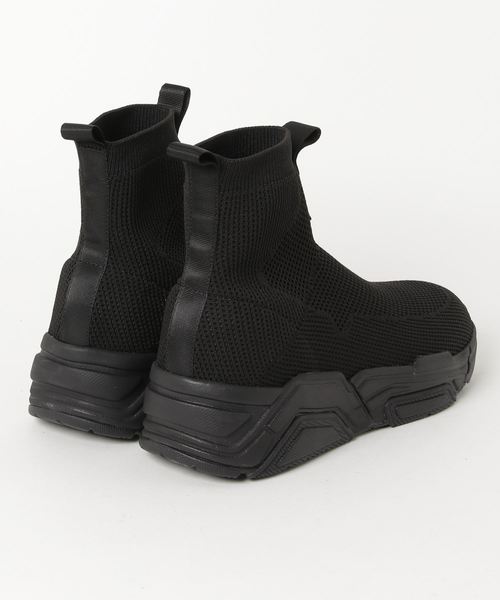 Armani Exchange ブラックハイカットシューズ ARMANI EXCHANGE（アルマーニエクスチェンジ）の「【A|X