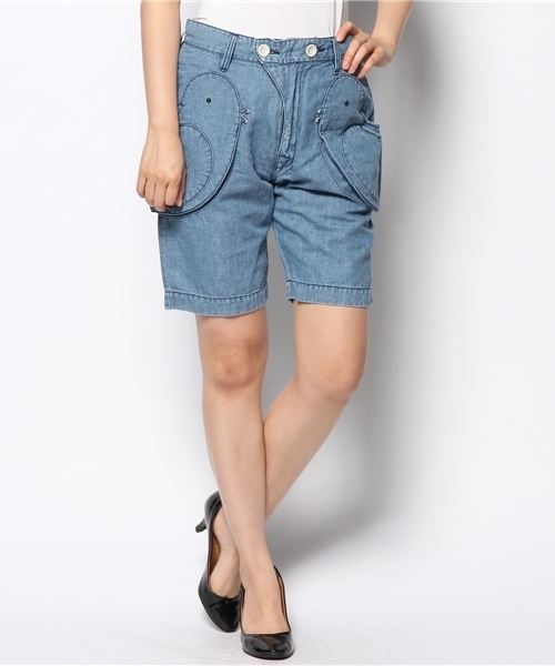 NATAL DESIGN（ネイタルデザイン）の「【ネイタルデザイン】小鳥ＤＥＮＩＭパンツＥＸ / Kotori Denim Pants EX（チノパンツ・レディース・ベージュ/ケミカルウォッシュ/インディゴブルー・LARGE/SMALL/MEDIUM/X-SMALL）」の3枚目の写真