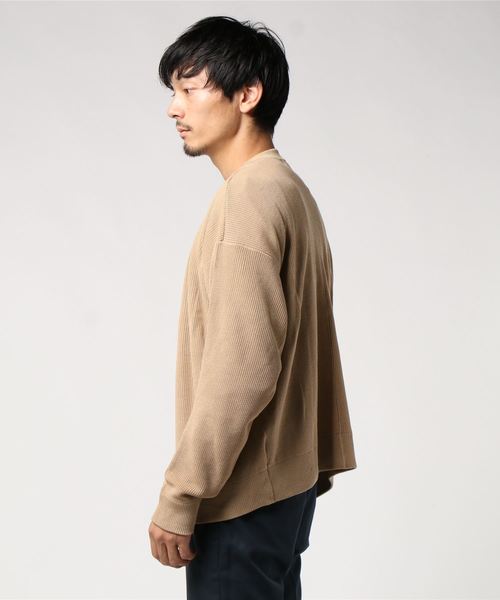 WEGO（ウィゴー）の「WEGO/カラーリンキングノーカラーカーディガン（カーディガン/ボレロ・メンズ・ブラック/ベージュ/ブルー系その他・MEDIUM/LARGE）」の4枚目の写真