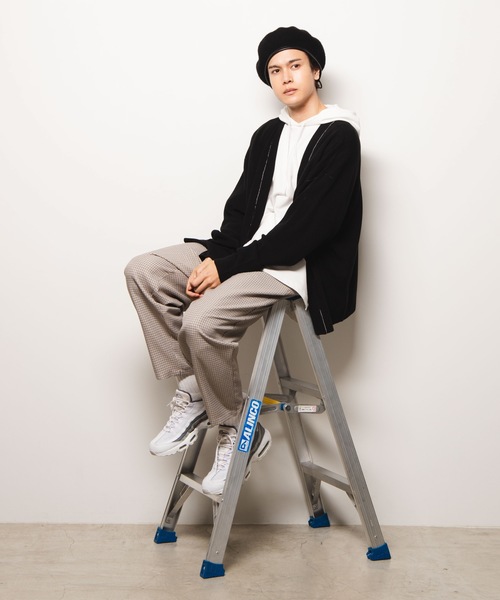 WEGO（ウィゴー）の「WEGO/カラーリンキングノーカラーカーディガン（カーディガン/ボレロ・メンズ・ブラック/ベージュ/ブルー系その他・MEDIUM/LARGE）」の6枚目の写真