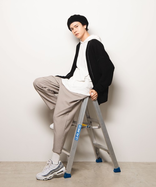 WEGO（ウィゴー）の「WEGO/カラーリンキングノーカラーカーディガン（カーディガン/ボレロ・メンズ・ブラック/ベージュ/ブルー系その他・MEDIUM/LARGE）」の7枚目の写真