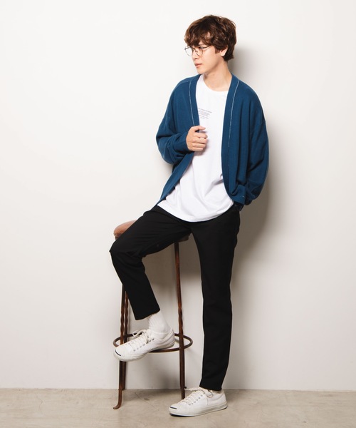 WEGO（ウィゴー）の「WEGO/カラーリンキングノーカラーカーディガン（カーディガン/ボレロ・メンズ・ブラック/ベージュ/ブルー系その他・MEDIUM/LARGE）」の13枚目の写真