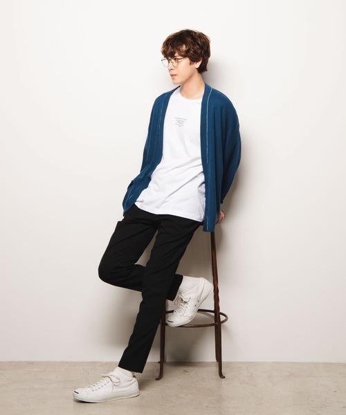 WEGO（ウィゴー）の「WEGO/カラーリンキングノーカラーカーディガン（カーディガン/ボレロ・メンズ・ブラック/ベージュ/ブルー系その他・MEDIUM/LARGE）」の15枚目の写真