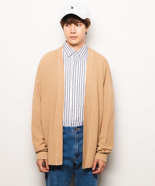 WEGO（ウィゴー）の「WEGO/カラーリンキングノーカラーカーディガン（カーディガン/ボレロ・メンズ・ブラック/ベージュ/ブルー系その他・MEDIUM/LARGE）」の16枚目の写真
