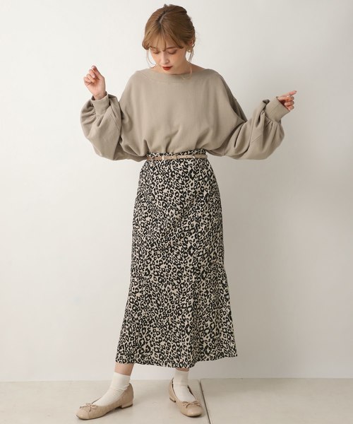 one after another NICE CLAUP（ワンアフターアナザーナイスクラップ）の「はらこベルト付きチューリップスカート（スカート・レディース・ブラウン系その他/ベージュ系その他/チェック/ブルー系その他・FREE）」の11枚目の写真