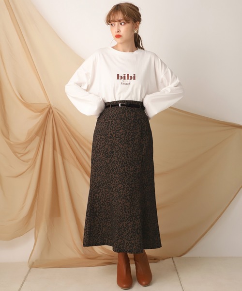 one after another NICE CLAUP（ワンアフターアナザーナイスクラップ）の「はらこベルト付きチューリップスカート（スカート・レディース・ブラウン系その他/ベージュ系その他/チェック/ブルー系その他・FREE）」の15枚目の写真