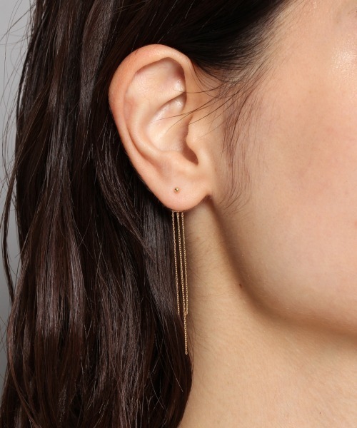 PAS TIERRA(パティエラ)【Ray】K10ラインチェーンピアス(片耳用)