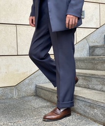 MR.OLIVE（ミスターオリーブ）の「【セットアップ対応】レトロ ポリエステルツイル / ワンプリーツ ストレート トラウザーパンツ(センタープレスパンツ)（スラックス・メンズ）」