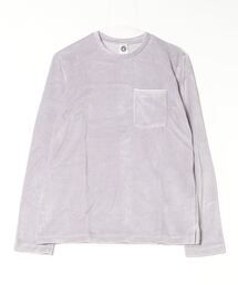 VELOUR LONG SLEEVE POCKET TEE(UN)