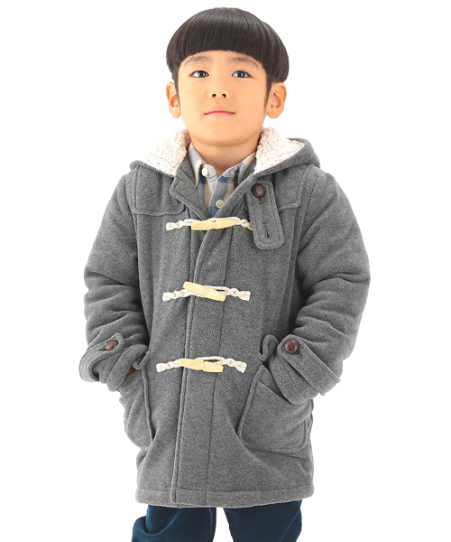 B:MING by BEAMS(ビーミングバイビームス)の「□B ビーミング by ビームス / フリースダッフルコート(ダッフルコート・キッズ・グレー/ネイビー/レッド・100/110/90/120/140/130/150/80)」の4枚目の写真