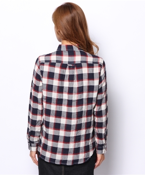 one after another NICE CLAUP（ワンアフターアナザーナイスクラップ）の「【ナイスクラップ】シャーリングチェックシャツ（シャツ/ブラウス・レディース・ホワイト系その他/グリーン系その他/ブルー系その他・FREE）」の8枚目の写真