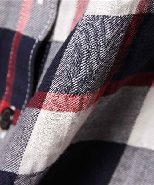 one after another NICE CLAUP（ワンアフターアナザーナイスクラップ）の「【ナイスクラップ】シャーリングチェックシャツ（シャツ/ブラウス・レディース・ホワイト系その他/グリーン系その他/ブルー系その他・FREE）」の5枚目の写真