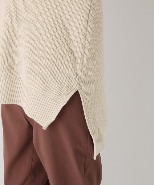 GLOBAL WORK（グローバルワーク）の「洗えるサクラオイルVネック/868920（ニット/セーター・レディース・ライトブルー/ベージュ/オフホワイト・FREE）」の10枚目の写真