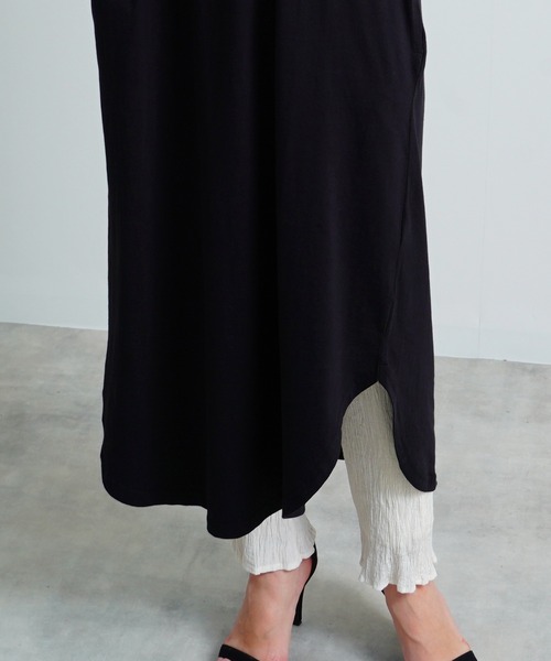 Fizz（フィズ）の「【Fizz/フィズ】　コットン100%　ノースリーブワンピース（ワンピース・レディース・ブラック/カーキ/マスタード/グレイッシュベージュ/モカ/パープル/ライトカーキ/ブルー・M）」の19枚目の写真