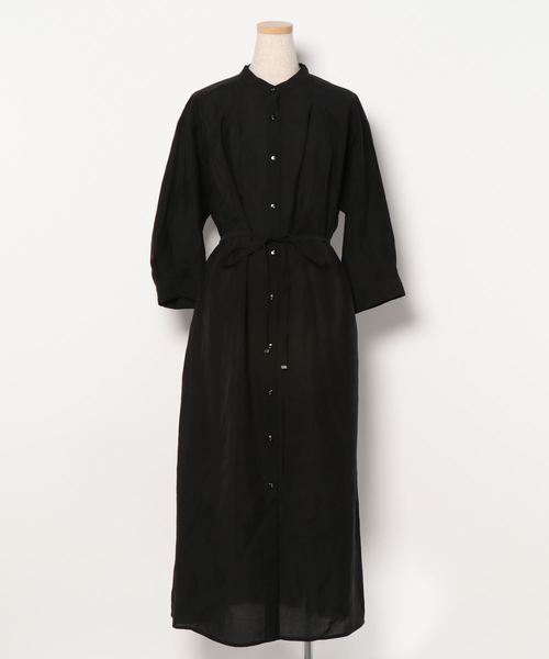 PAGEBOY（ページボーイ）の「シアーバンドカラーシャツワンピース（ワンピース・レディース・ブラック/グレイッシュベージュ/グリーン系その他4・FREE）」の19枚目の写真