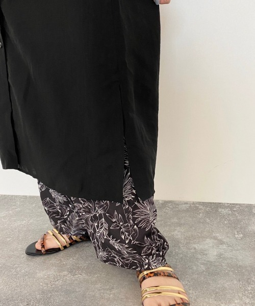 PAGEBOY（ページボーイ）の「シアーバンドカラーシャツワンピース（ワンピース・レディース・ブラック/グレイッシュベージュ/グリーン系その他4・FREE）」の15枚目の写真