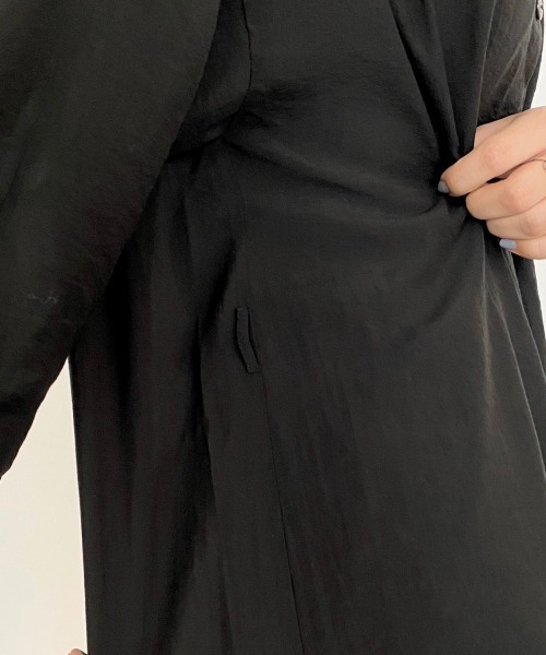 PAGEBOY（ページボーイ）の「シアーバンドカラーシャツワンピース（ワンピース・レディース・ブラック/グレイッシュベージュ/グリーン系その他4・FREE）」の17枚目の写真