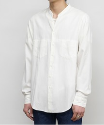 SUBTLE authentic:Stand V-Neck Shirt スタンド vネック シャツ
