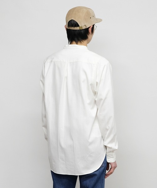 セール】SUBTLE authentic:Stand V-Neck Shirt スタンド vネック