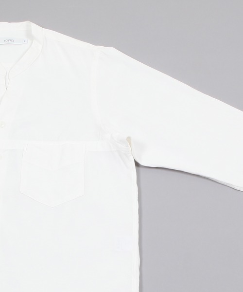 SUBTLE authentic(サートルオーセンティック)の「SUBTLE authentic:Stand V-Neck Shirt スタンド vネック シャツ(シャツ/ブラウス・メンズ・オフホワイト・M/S/L)」の12枚目の写真