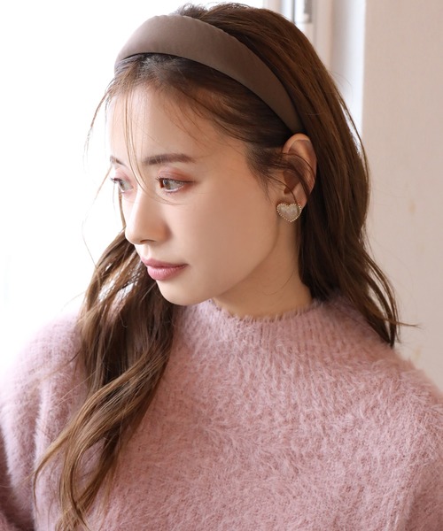 one after another NICE CLAUP（ワンアフターアナザーナイスクラップ）の「太カチューシャ（カチューシャ・レディース・グレー/モカ/ベージュ/ネイビー/ブラック/ブラウン/レオパード・FREE）」の4枚目の写真