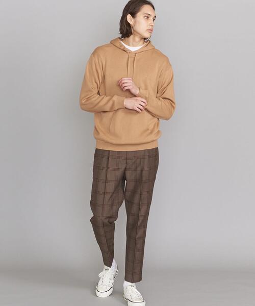 BEAUTY&amp;YOUTH UNITED ARROWS - tan ショートニットパーカー BEAUTY&YOUTH UNITED ARROWS（ビューティーアンドユース