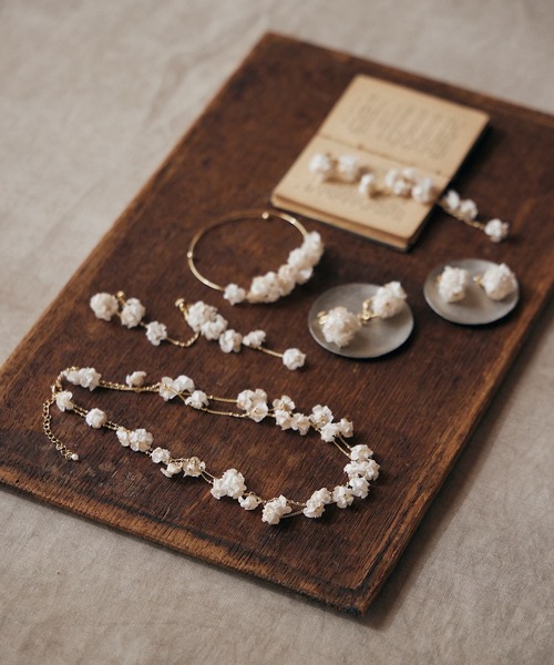 m.soeur（エムスール）の「コデマリのピアス＊（ピアス（両耳用）・レディース・ブラック/ホワイト・FREE）」の9枚目の写真