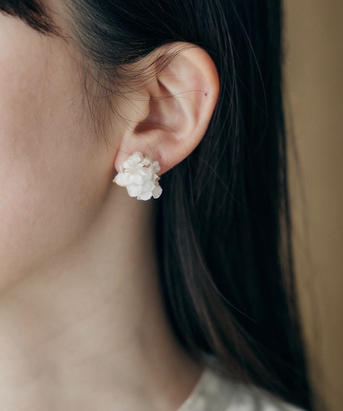 m.soeur（エムスール）の「コデマリのピアス＊（ピアス（両耳用）・レディース・ブラック/ホワイト・FREE）」の7枚目の写真